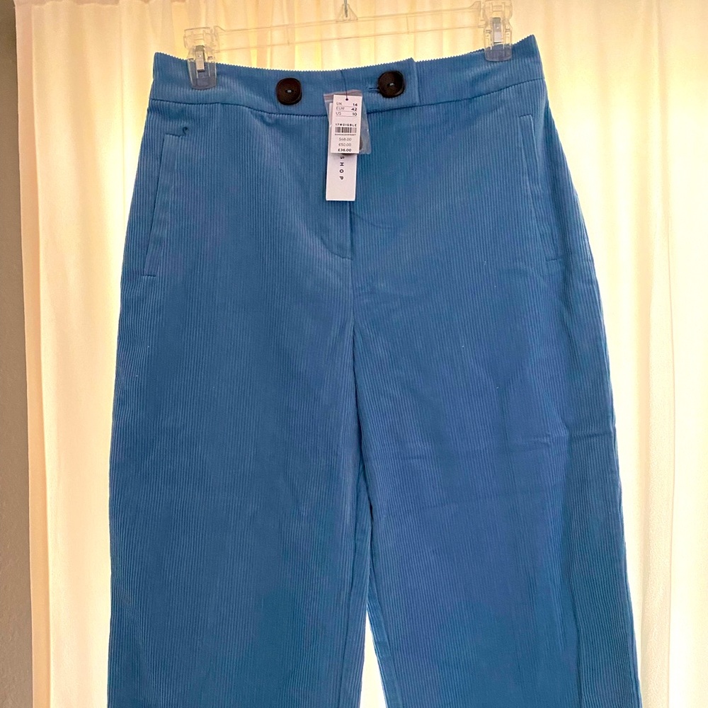 NWT Topshop Corduroy Wide Legged Cropped Pants